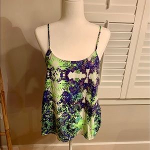 Anthropologie Everly Tropical Print Cami top MED